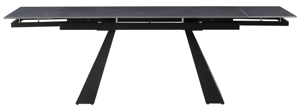 Masa dining extensibila, grafit neagra, 160-240x90 cm, SALAL