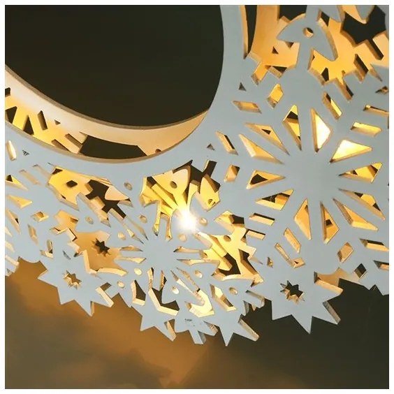 Solight 1V297 - Coroană LED de Crăciun, 10x LED, 2x AA, alb cald