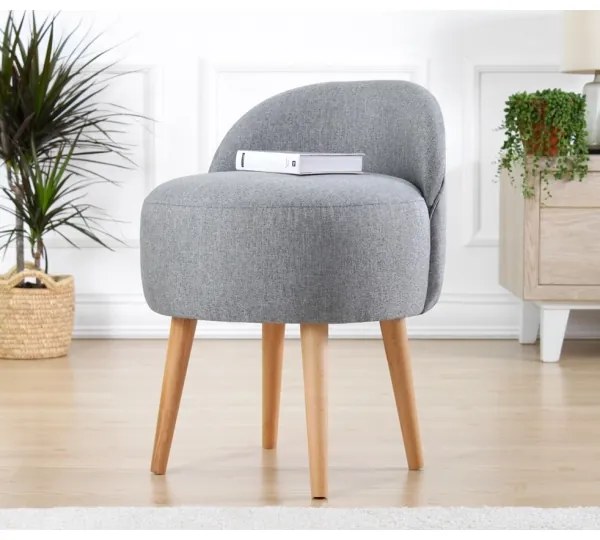 Taburet NIKI, Ø 46 cm, gri