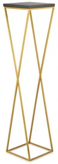 Suport de flori LOFT 100x24 cm auriu/negru