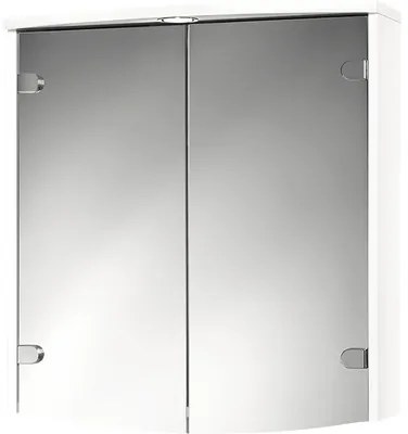 Dulap baie cu oglindă Jokey Joba, iluminare LED, PAL, 63x68 cm, alb, IP 20