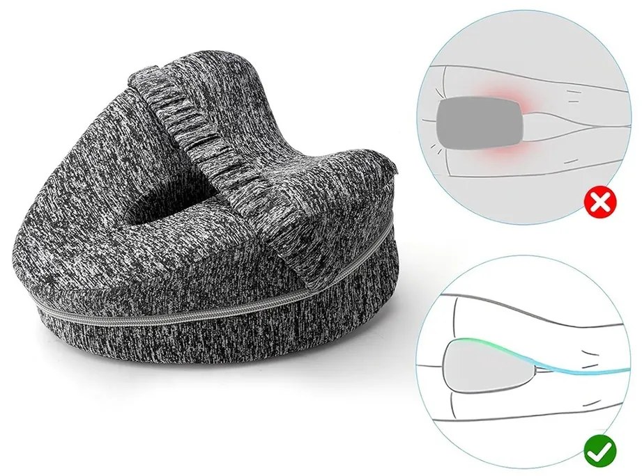 Perna între genunchi cu elastic