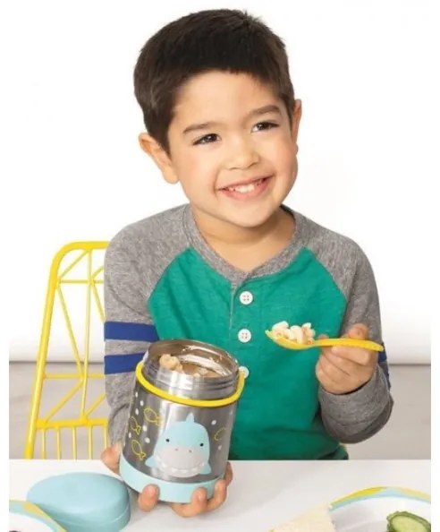 Caserolă termică cu lingură/furculiță ZOO 325 ml rechin Skip Hop