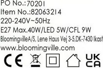 Veioză în culoare naturală din piatră cu abajur textil (înălțime 53 cm) Marci – Bloomingville