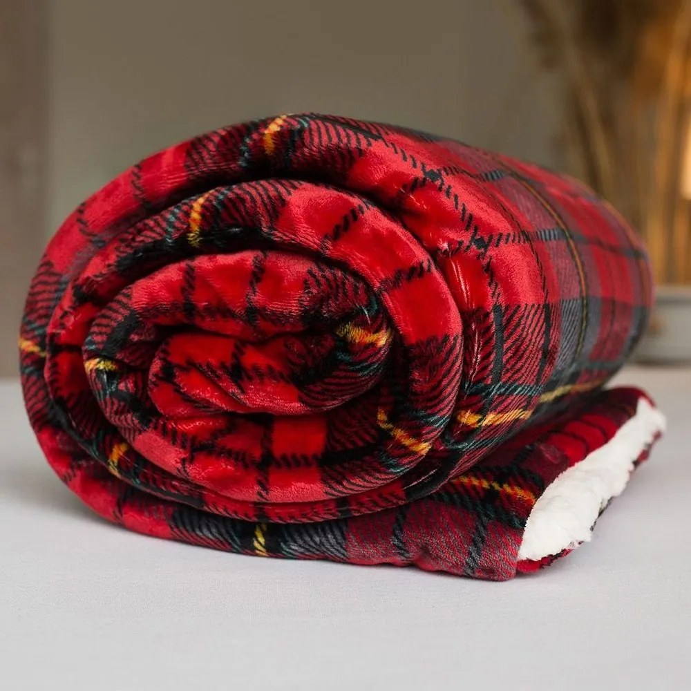 Pătură din microfibră cu lână sintetică