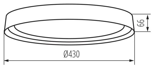 Plafonieră LED Kanlux 37319 NIFU LED/17,8W/230V d. 43 cm alb/negru