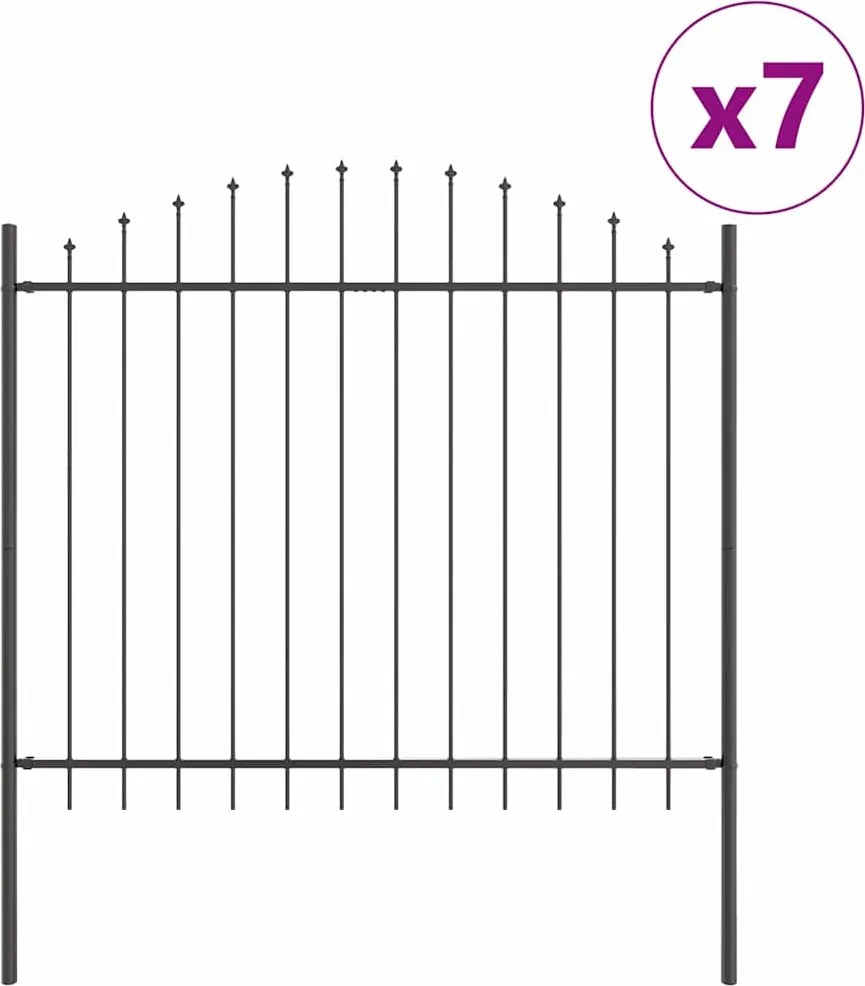 vidaXL Gard de Grădină 7 pcs Gri 170 x 165 cm