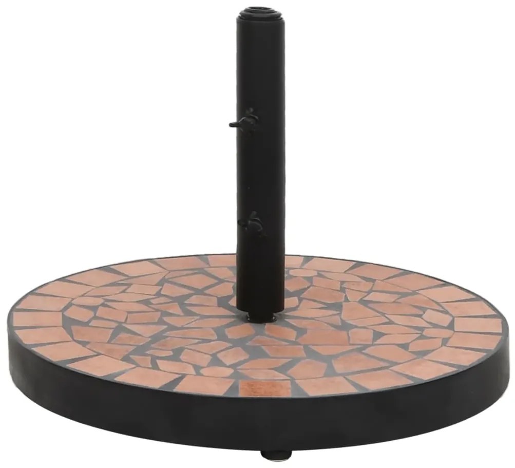 vidaXL Suport umbrelă de soare, cărămiziu, rotund, 12 kg