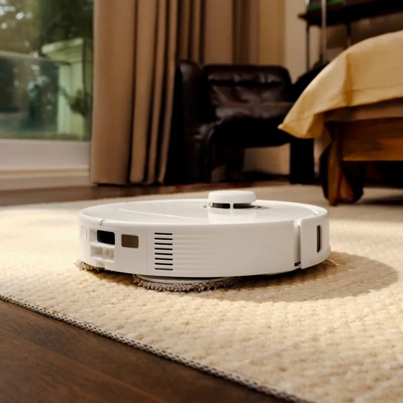 Robot aspirator Roborock Q Revo Max V, 7000Pa, 180 min, 300 m², Dry/Mocro, Wi-Fi, PreciSense® LiDAR + Reactive AI, Asistent vocal, Alb