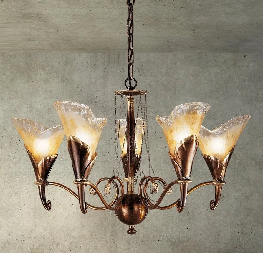 Candelabru 5 brate LUX design clasic realizat manual 316 Creamy