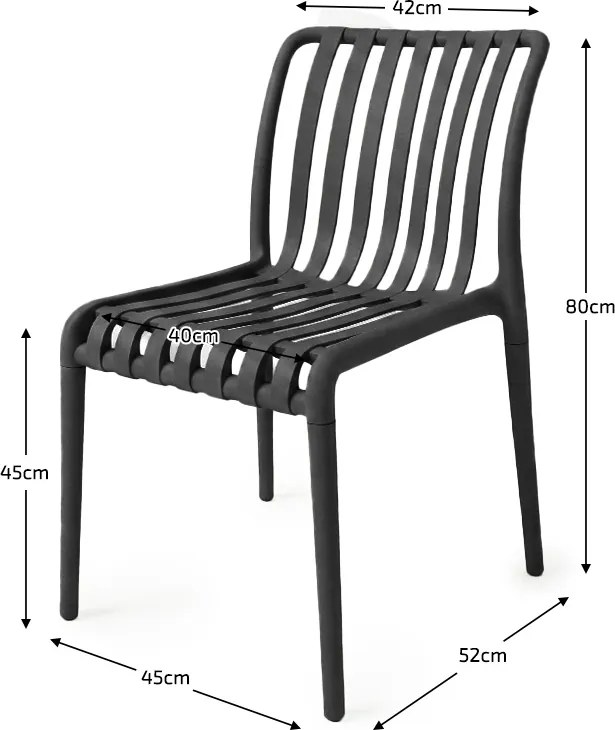 Reducere Scaun din plastic TREGO, antracit, calitate II.