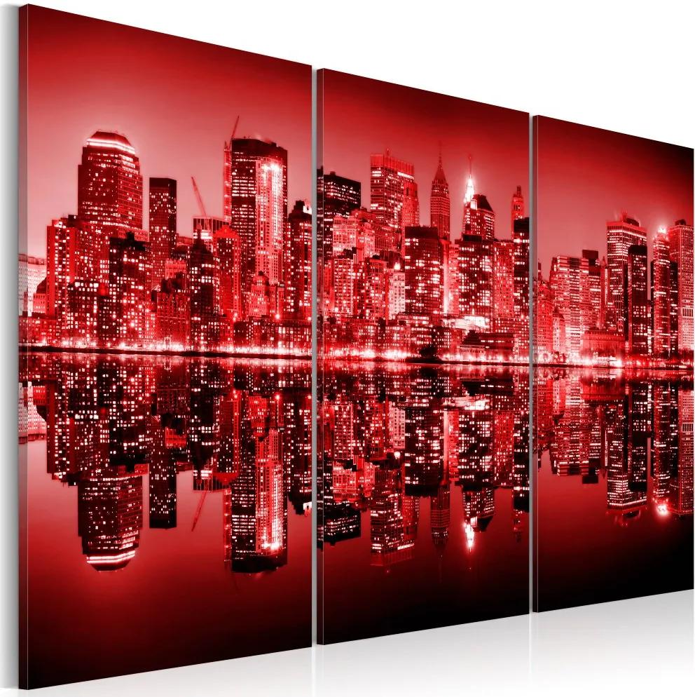 Tablou Bimago - New York- Big Apple in vivid red 60x40 cm