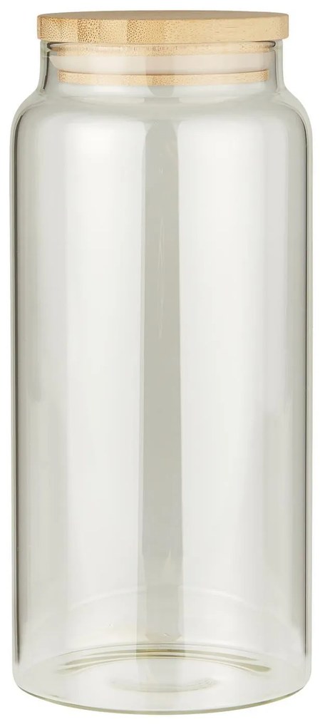 IB Laursen Borcan alimentar din sticla cu capac din bambus, BAMBOO 1300 ml