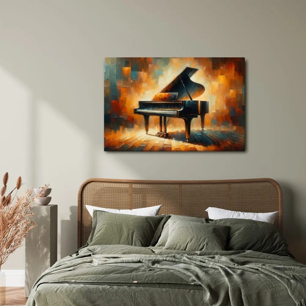 Tablou pian în lumina artei