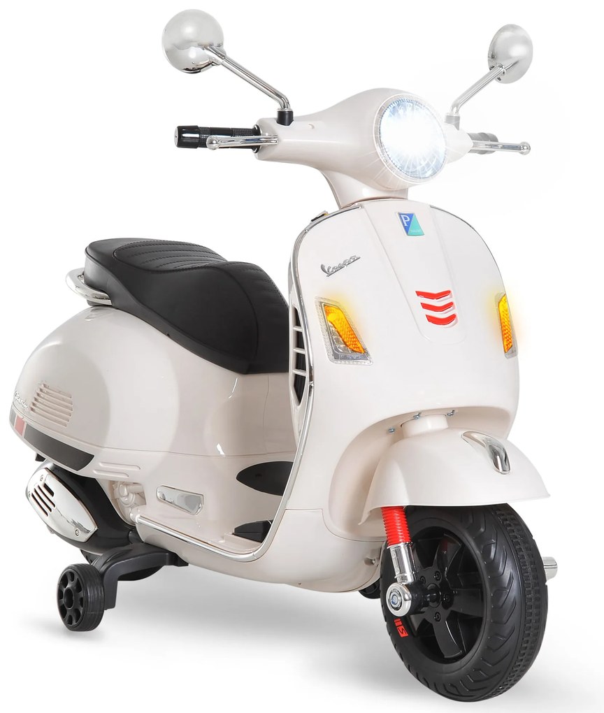 HOMCOM Motocicletă Electrică pentru Copii, 6V cu Muzică, Lumini și Sunete, 102x50,5x75,5 cm, Alb | Aosom Romania