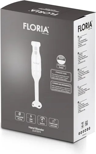 Mixer veritcal Floria ZLN7973 Alb, putere 250W, doua trepte de viteza