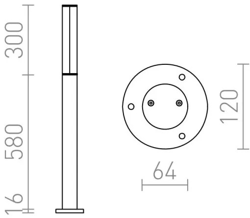 Lampă LED de exterior VADIS LED/8W/230V IP54 RED-Design Rendl-R10548