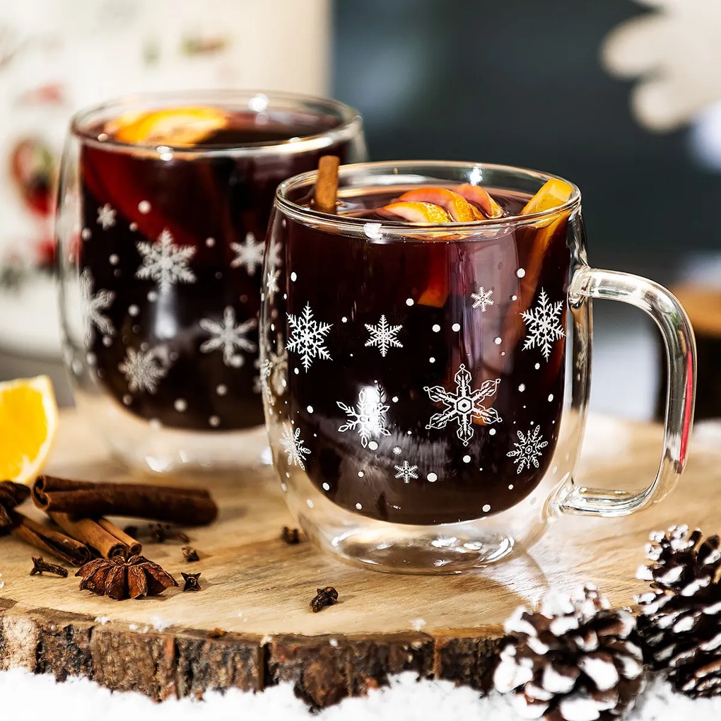Pahare termo 4Home Hot&Cool Snowflake 350 ml,2 buc.