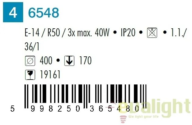 Plafoniera design clasic, Grando 6548 RX