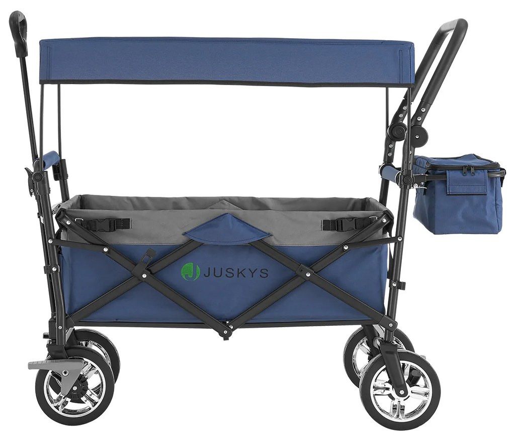 Camion de mână cu un acoperiș albastru/gri