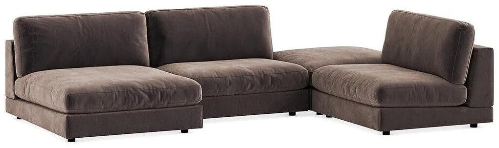 Colțar modular Seattle L108350x230x87cm, Picioare: Plastic