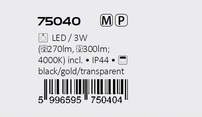 Aplica de perete pentru baie, Protectie IP44 Kadir 1L