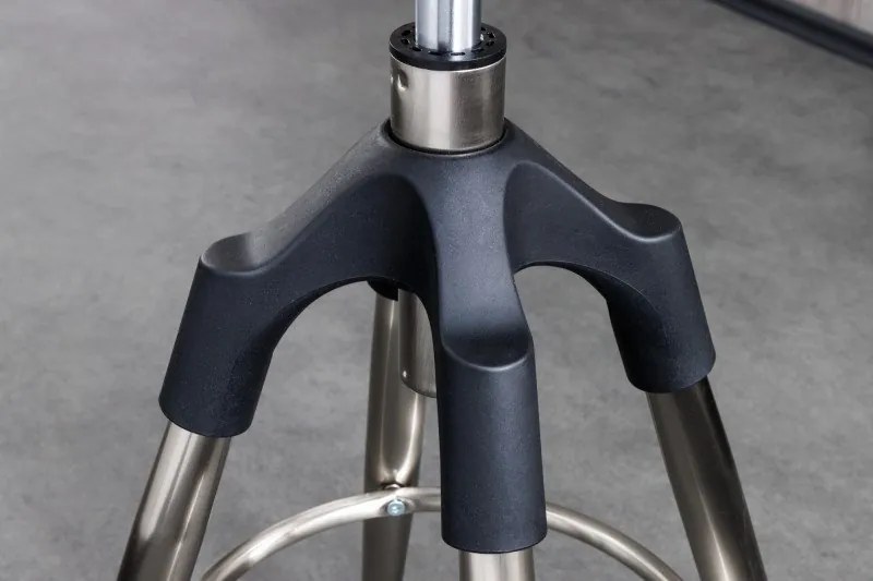 Scaun de bar pivotant Industrial 80cm, argintiu