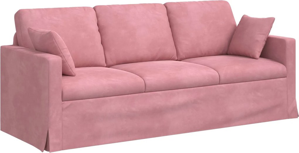 vidaXL Canapea Roz 198 x 78 x 80 cm Catifea