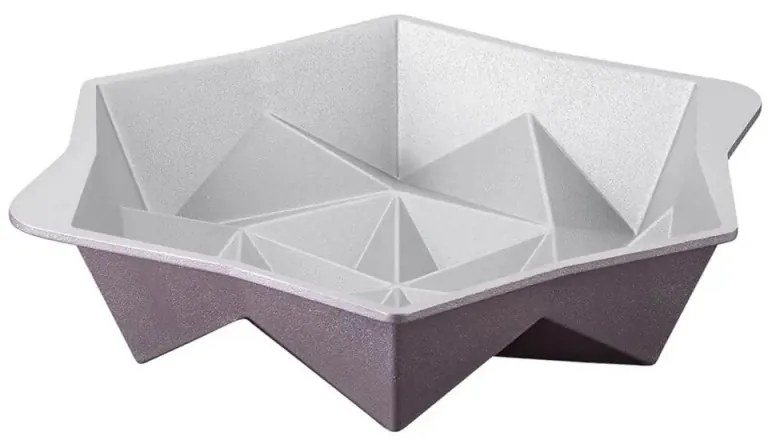 Tava de copt Dr.Oetker Origami 2556, 28 cm, Forma origami, Aluminiu turnat, Roz auriu