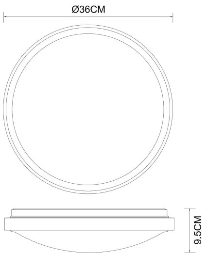 Plafonieră LED Globo 41764-18 BRUNO LED/18W/230V 3000/4000/6000K