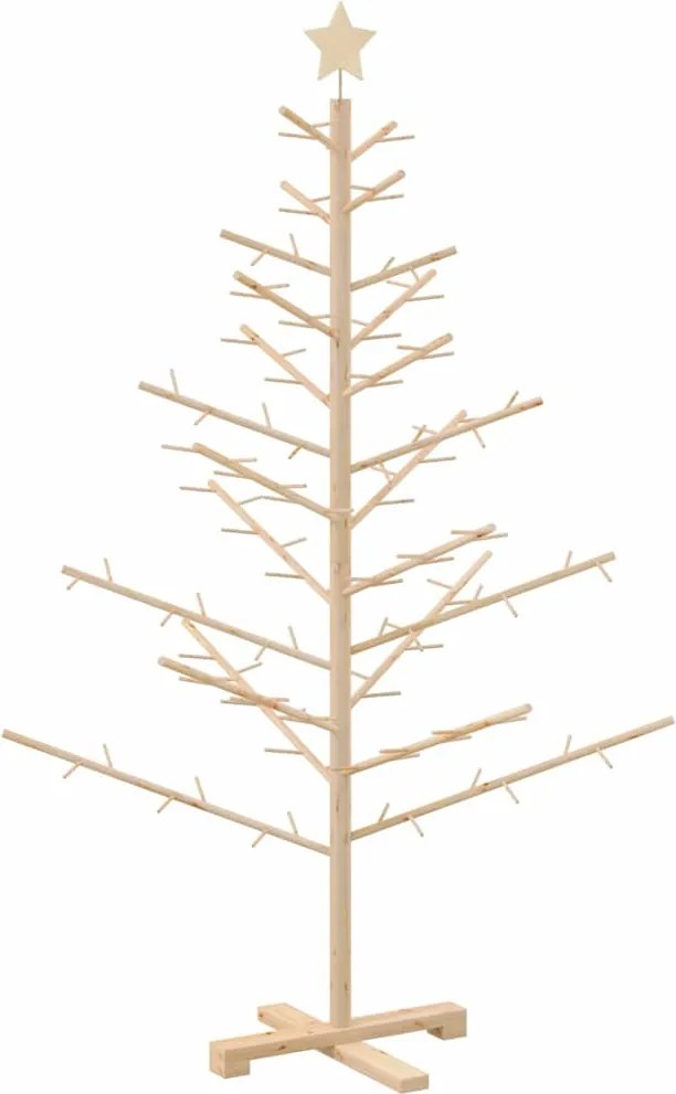 vidaXL Brad de Crăciun din lemn natural 150 cm Lemn masiv de pin