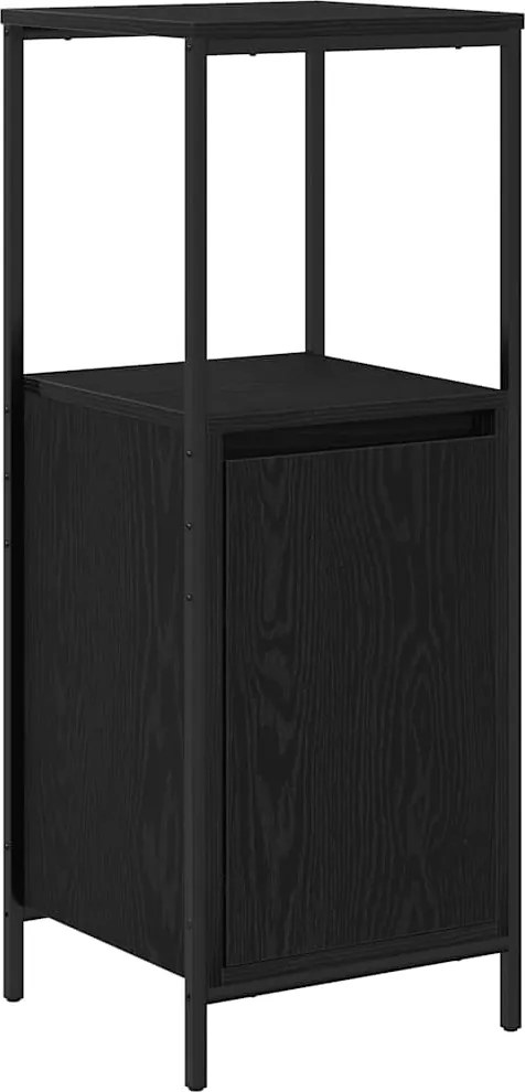 vidaXL Dulap de baie cu rafturi Stejar negru 36x35x95 cm