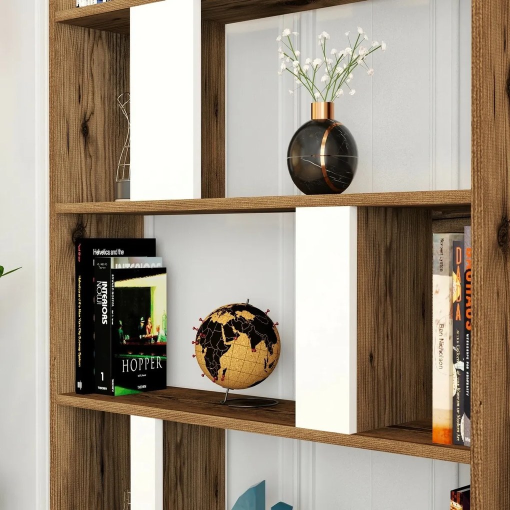Bibliotecă Lima White and Walnut