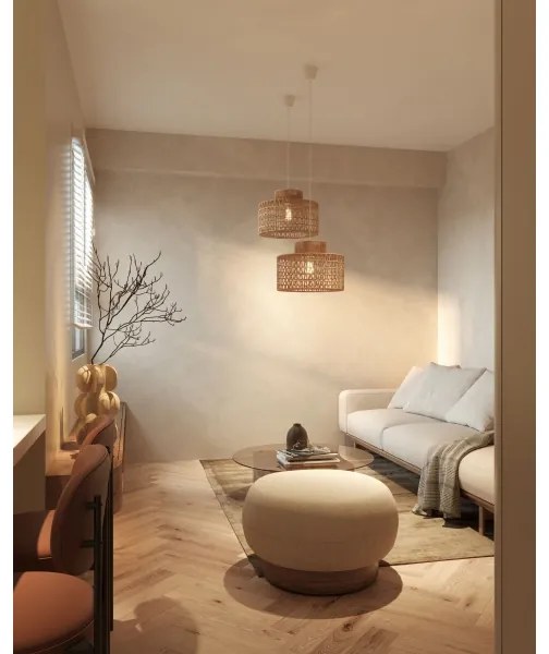 Lustră pe cablu MAXLIGHT P0587 RAFFLE 1xE27/15W/230V d. 40 cm maro