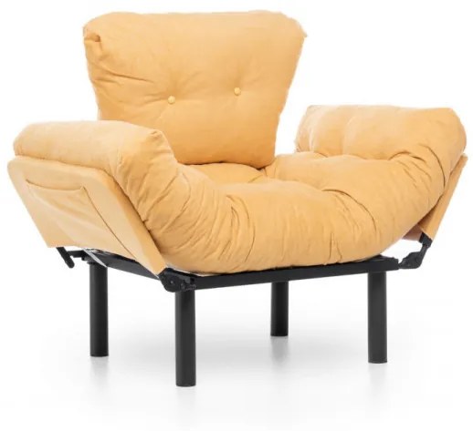 Fotoliu Extensibil Nitta Single, Mustar