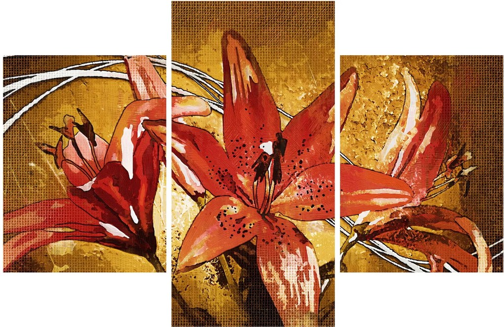 Tablou cu flori de crini (90x60 cm)
