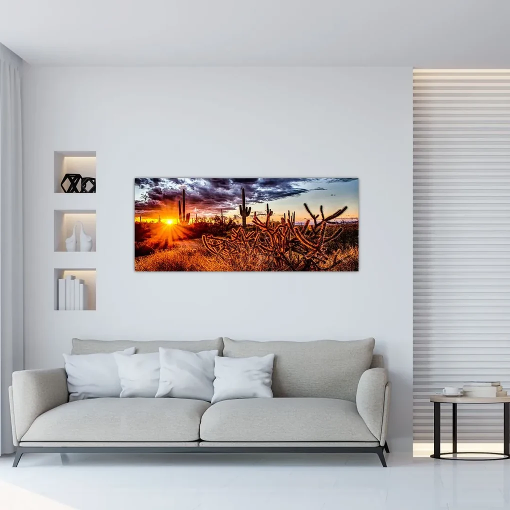 Tablou - Ora aurie a deșertului (120x50 cm), în 40 de alte dimensiuni noi
