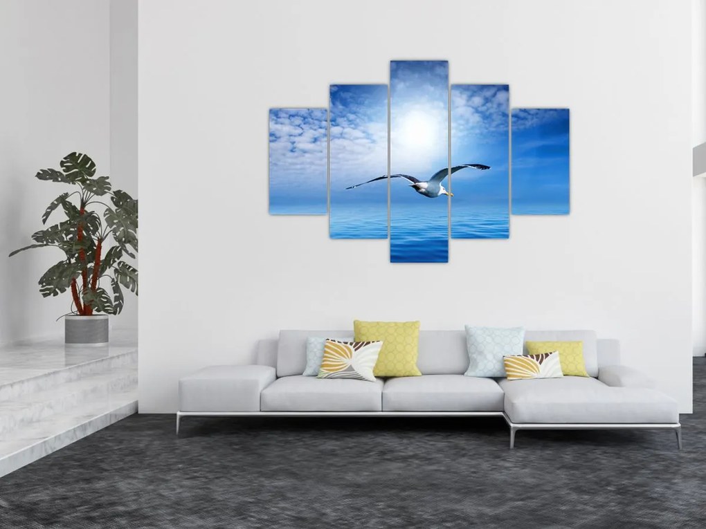 Tablou - Pescărușul peste mare (150x105 cm)