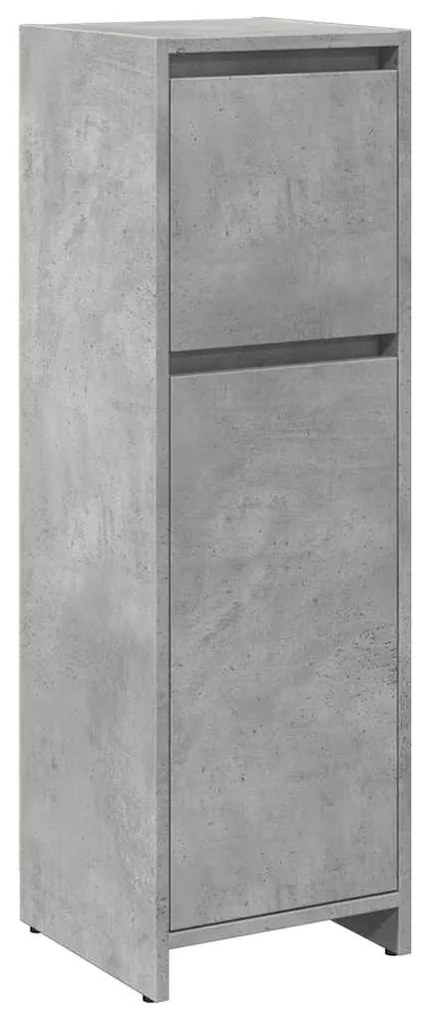 856060 vidaXL Dulap de baie, gri beton, 30 x 30 x 95 cm, PAL