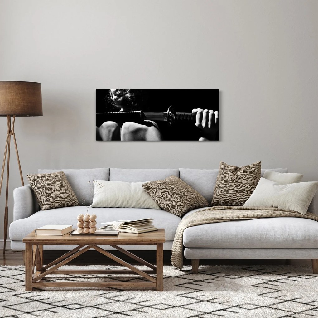 Tablou - Femeie cu o sabie (120x50 cm)