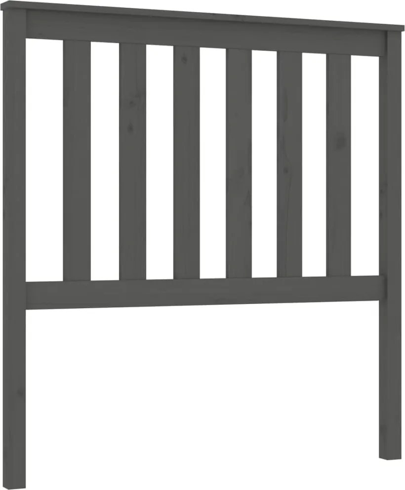 vidaXL Tăblie de pat, gri, 96x6x101 cm, lemn masiv de pin