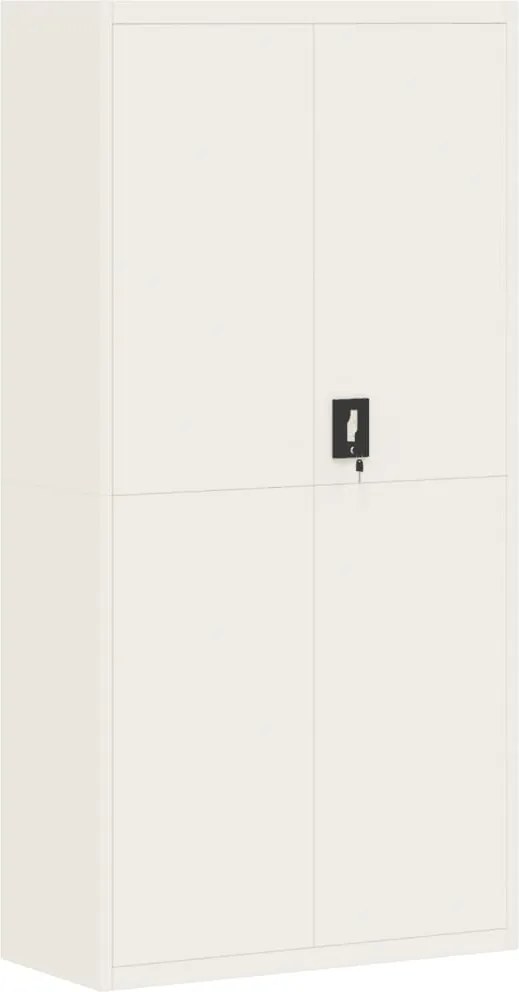 vidaXL Fișet, alb, 90x40x180 cm, oțel