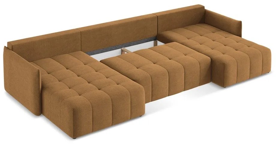 Colțar teracotă extensibil/cu spațiu de depozitare (în formă de "U") Moku – Makamii