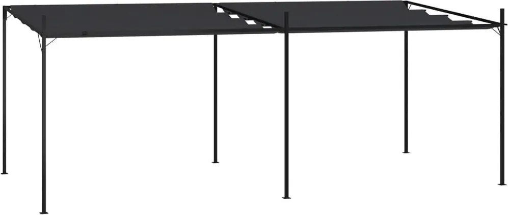 vidaXL Pavilion cu acoperiș retractabil, antracit, 600x300x233 cm