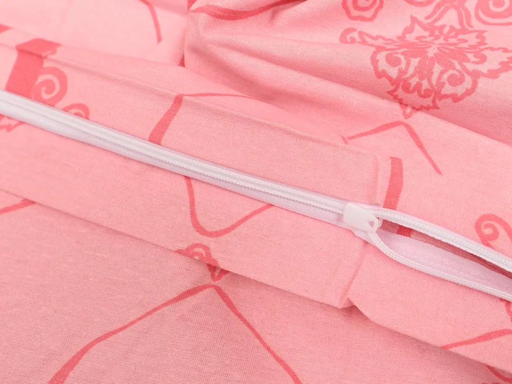 Lenjerie de pat din bumbac roz ALCUDIA Dimensiune lenjerie de pat: 70 x 90 cm | 140 x 220 cm