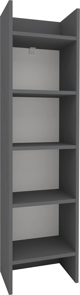 Biblioteca Neda, 5  Polite, Antracit, 53 x 35 x 198 cm