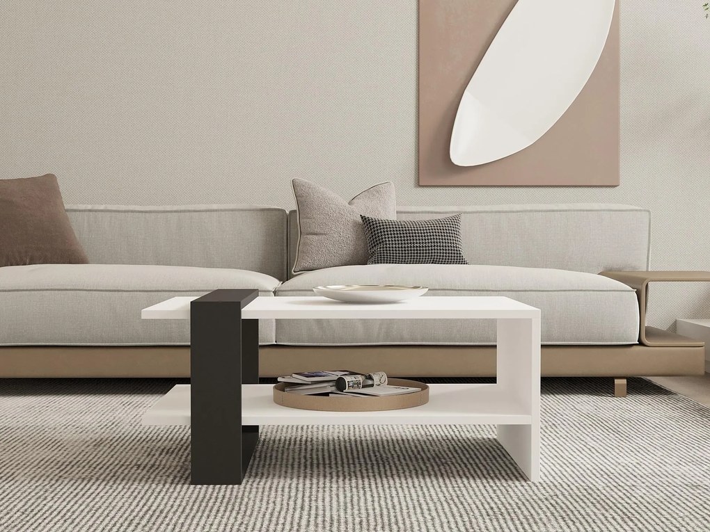 Masă de cafea Falck (antracit + Alb). 1089512