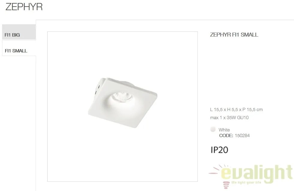 Spot incastrabil ZEPHYR FI1 SMALL 150284
