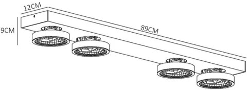 Lucide 09920/40/31 - LED Lampă spot dimmabilă NENAD AR111 4xG53/10W/18V