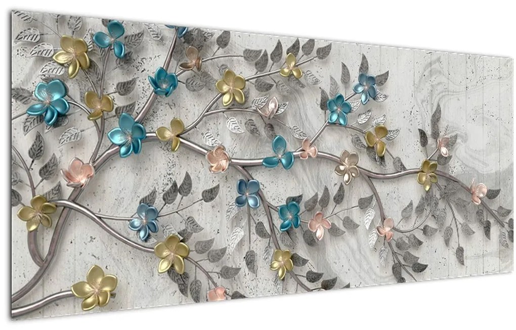 Tablou - Pe creangă - abstract (120x50 cm)